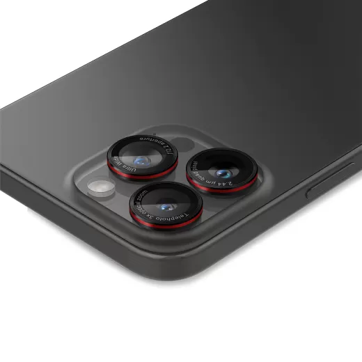 Захисне скло для камери Spigen Optik Pro Lens Protector L-Series Red (2 Pack) для iPhone 15 Pro | 15 Pro Max (AGL05217)