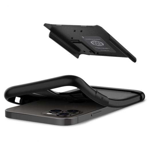 Чохол Spigen Slim Armor Black для iPhone 12 | 12 Pro (ACS01523)