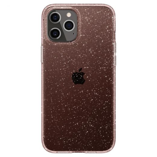 Чехол Spigen Liquid Crystal Glitter Rose Quartz для iPhone 12 | 12 Pro (ACS01699)