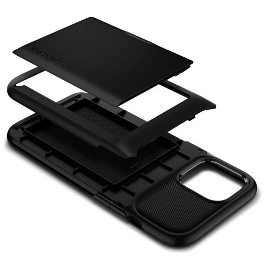 Чохол Spigen Slim Armor Wallet Black для iPhone 12 Pro Max (ACS01483)