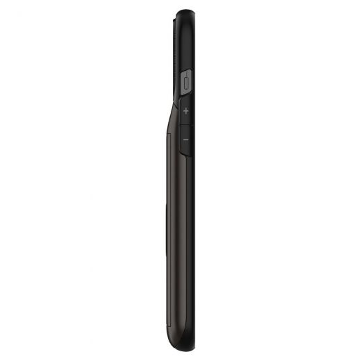 Чехол Spigen Slim Armor Wallet Gunmetal для iPhone 12 Pro Max (ACS01484)