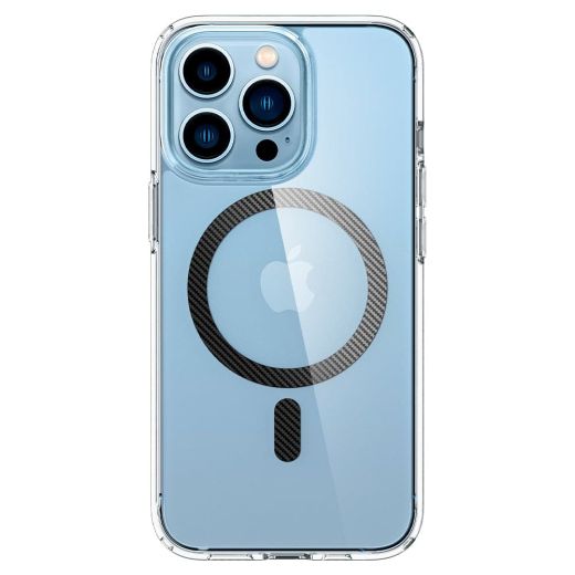 Чехол Spigen Ultra Hybrid MagSafe Compatible Carbon Fiber для iPhone 13 Pro (ACS04085)