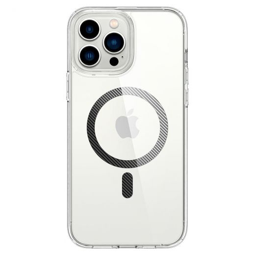 Чохол Spigen Case Ultra Hybrid MagSafe Compatible Carbon Fiber для iPhone 13 Pro Max (ACS04084)