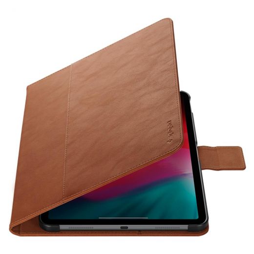Чехол Spigen Stand Folio Brown для Apple iPad Pro 11" (2018)
