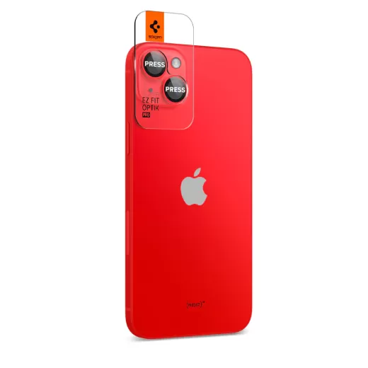Защитное стекло для камеры Spigen Optik Pro Lens Protector Red (2 Pack) для iPhone 15 | 15 Plus | 14 | 14 Plus (AGL05605)