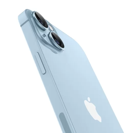 Защитное стекло для камеры Spigen Optik Pro Lens Protector Blue (2 Pack) для iPhone 15 | 15 Plus | 14 | 14 Plus (AGL05602)