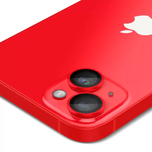 Захисне скло для камери Spigen Optik Pro Lens Protector Red (2 Pack) для iPhone 15 | 15 Plus | 14 | 14 Plus (AGL05605)