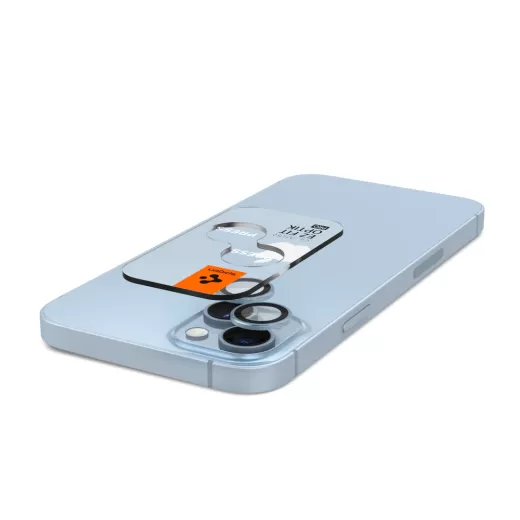Защитное стекло для камеры Spigen Optik Pro Lens Protector Blue (2 Pack) для iPhone 15 | 15 Plus | 14 | 14 Plus (AGL05602)