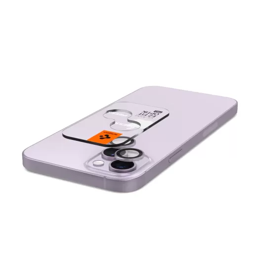 Защитное стекло для камеры Spigen Optik Pro Lens Protector Purple (2 Pack) для iPhone 15 | 15 Plus | 14 | 14 Plus (AGL05603)