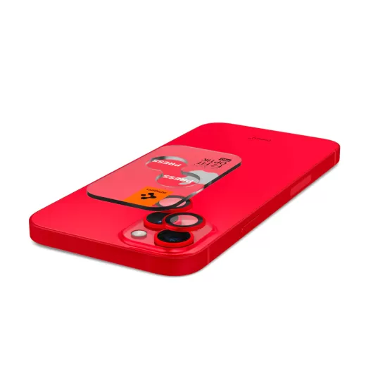Защитное стекло для камеры Spigen Optik Pro Lens Protector Red (2 Pack) для iPhone 15 | 15 Plus | 14 | 14 Plus (AGL05605)