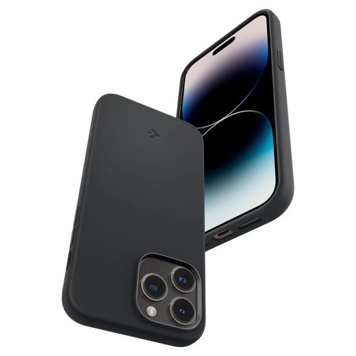 Силіконовий чохол Spigen Silicone Fit (MagFit) Black для iPhone 14 Pro Max (ACS04846)