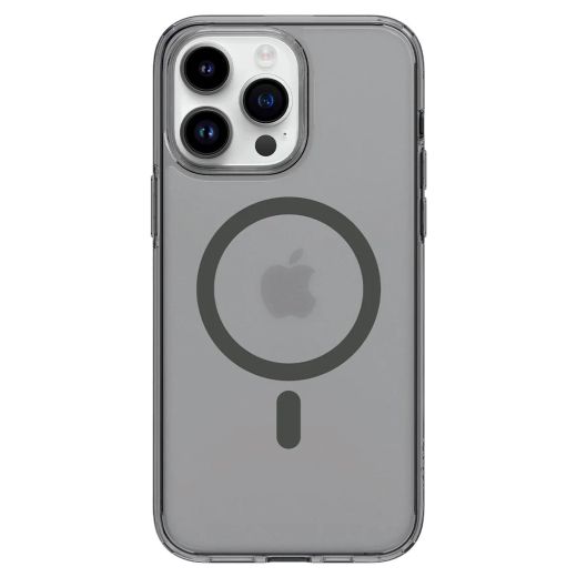 Прозорий чохол Spigen Ultra Hybrid (MagFit) Frost Black для iPhone 14 Pro Max (ACS05582)