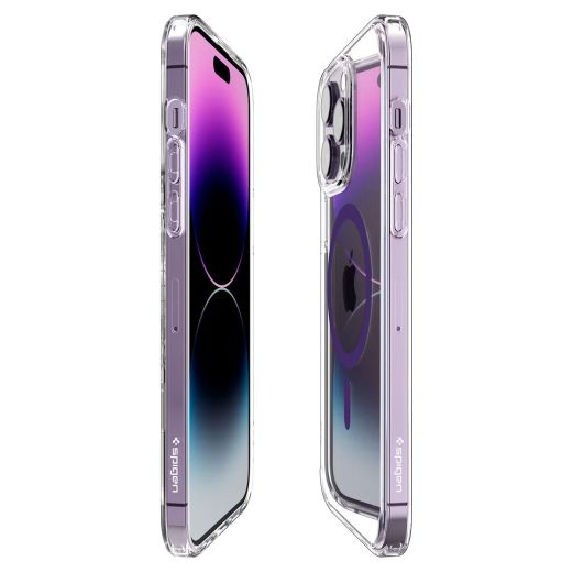 Прозрачный чехол Spigen Ultra Hybrid (MagFit) Deep Purple для iPhone 14 Pro Max (ACS05581)
