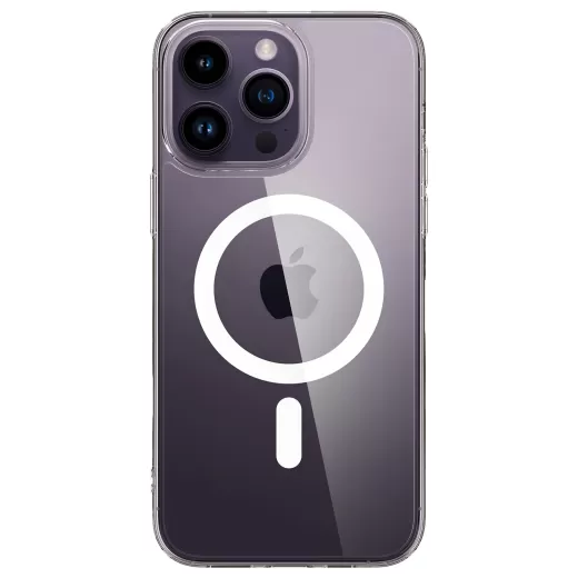 Прозрачный чехол Spigen Air Skin Hybrid (MagFit) White для iPhone 14 Pro Max (ACS05935)