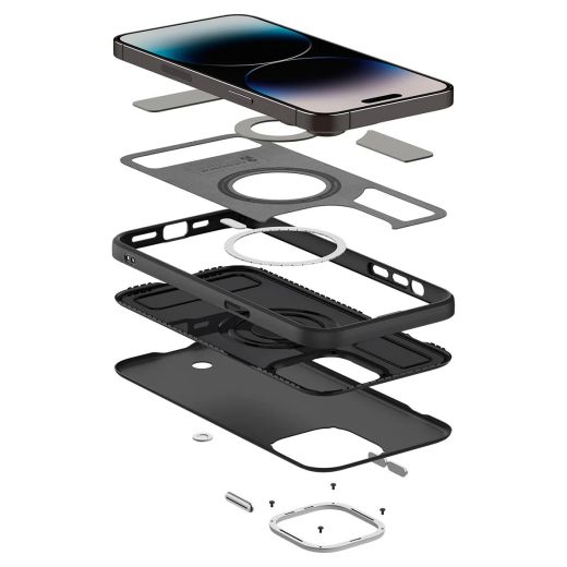 Кожаный чехол Spigen Enzo Black для iPhone 14 Pro Max (ACS04850)