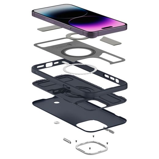 Кожаный чехол Spigen Enzo Slate для iPhone 14 Pro Max (ACS04851)