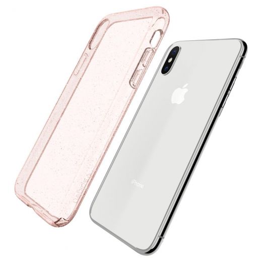 Чохол Spigen Liquid Crystal Glitter Rose Quartz для iPhone XS