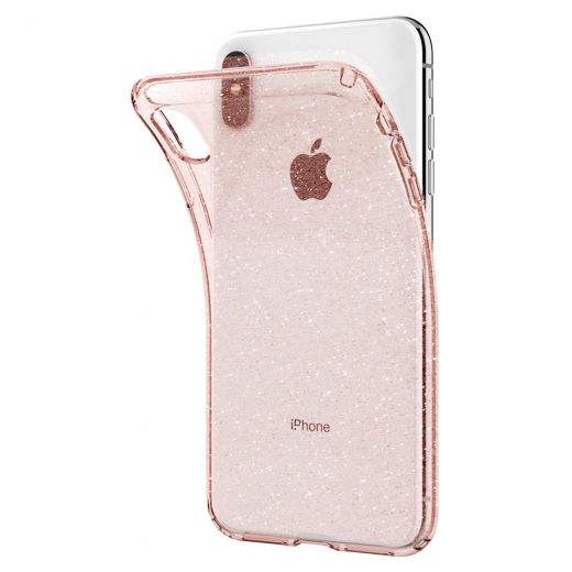 Чехол Spigen Liquid Crystal Glitter Rose Quartz для iPhone XS Max