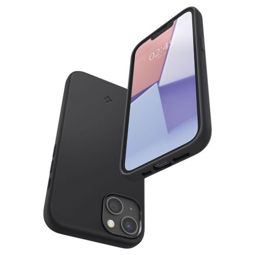 Чехол Spigen Silicone Fit Black для iPhone 13 (ACS03548)