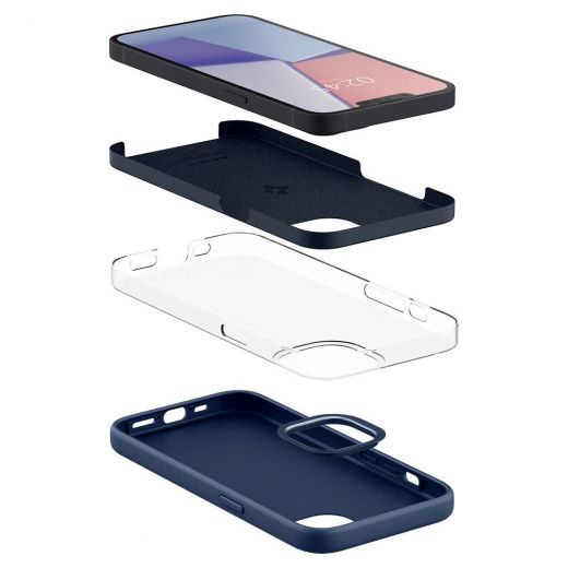 Чехол Spigen Silicone Fit Navy Blue для iPhone 13 mini (ACS03341)