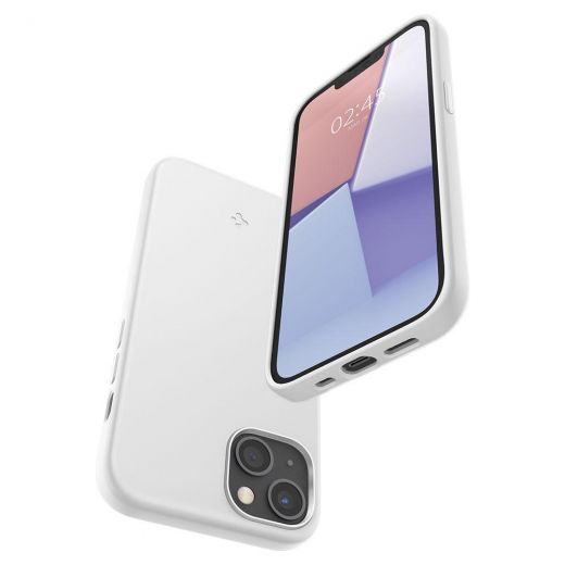 Чохол Spigen Silicone Fit White для iPhone 13 mini (ACS03340)