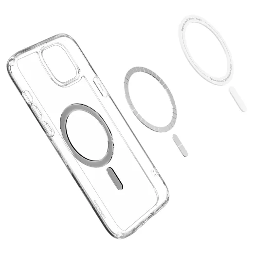 Прозрачный чехол Spigen Ultra Hybrid (MagFit) Black для iPhone 15 Plus (ACS06661)