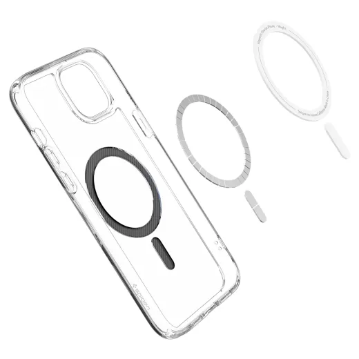 Прозрачный чехол Spigen Ultra Hybrid (MagFit) Carbon Fiber для iPhone 15 (ACS06805)