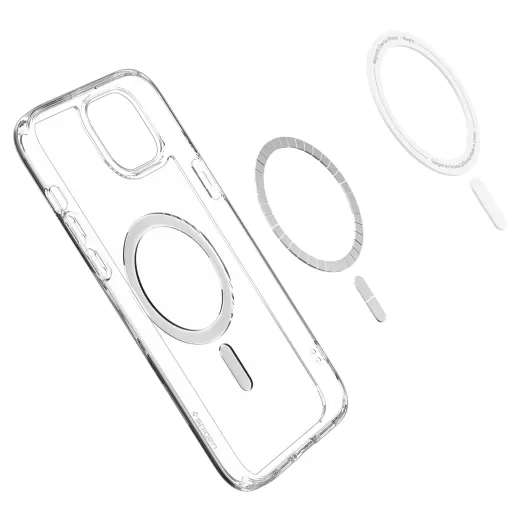Прозрачный чехол Spigen Ultra Hybrid (MagFit) Graphite для iPhone 15 Plus (ACS06662)