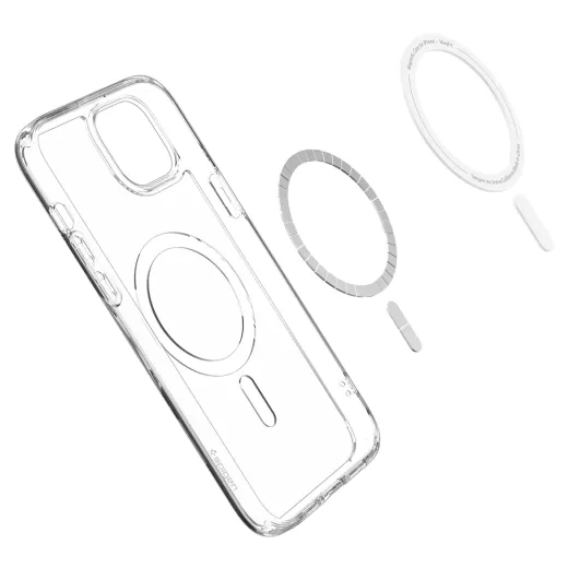 Прозрачный чехол Spigen Ultra Hybrid (MagFit) White для iPhone 15 (ACS06802)