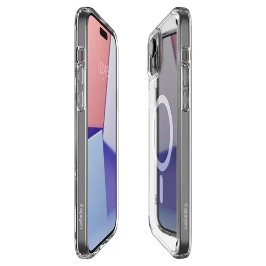 Прозорий чохол Spigen Crystal Hybrid (MagFit) White для iPhone 15 (ACS06485)