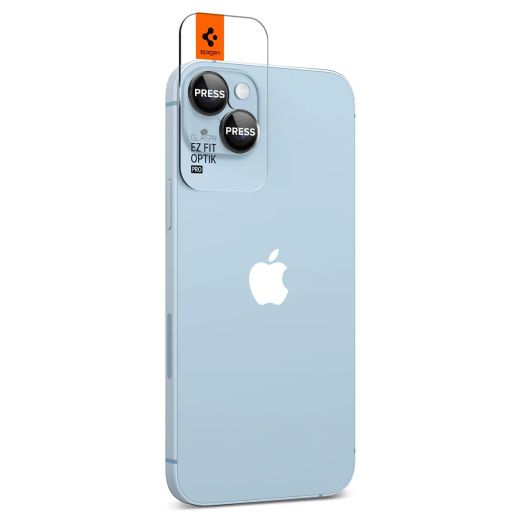 Захисне скло для камери Spigen Optik Pro Lens Protector Black (2 Pack) для iPhone 15 | 15 Plus | 14 | 14 Plus (AGL05213)
