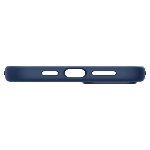 Силиконовый чехол Spigen Silicone Fit (MagFit) Navy Blue для iPhone 14 (ACS05068)