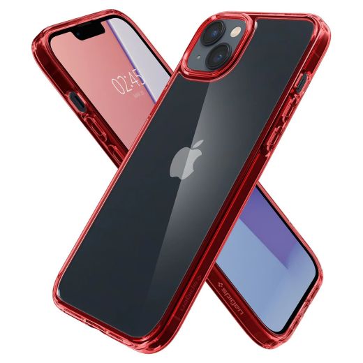 Прозрачный чехол Spigen Ultra Hybrid Red Crystal для iPhone 14 Plus (ACS04896)