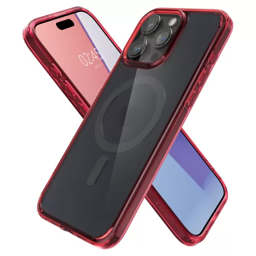 Чохол Spigen Ultra Hybrid (MagFit) Frost Red для iPhone 15 Pro Max (ACS07056)