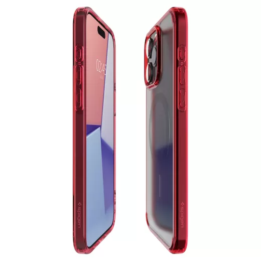 Чехол Spigen Ultra Hybrid (MagFit) Frost Red для iPhone 15 Pro (ACS07057)