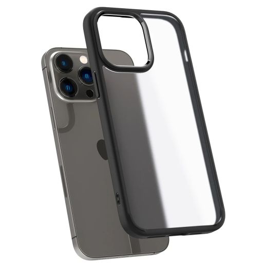 Прозрачный чехол Spigen Ultra Hybrid Frost Black для iPhone 14 Pro (ACS04968)