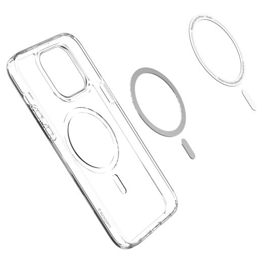 Прозрачный чехол Spigen Ultra Hybrid (MagFit) Carbon Fiber для iPhone 14 Pro (ACS04971)