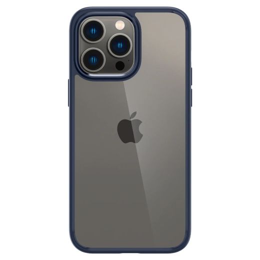 Прозорий чохол Spigen Ultra Hybrid Navy Blue для iPhone 14 Pro (ACS04962)