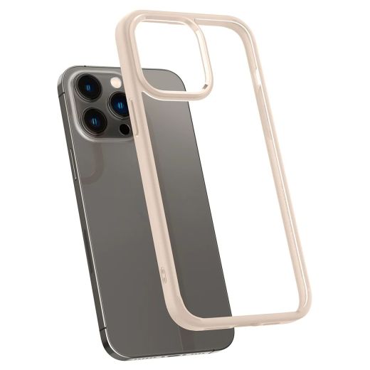 Прозрачный чехол Spigen Ultra Hybrid Sand Beige для iPhone 14 Pro (ACS04963)