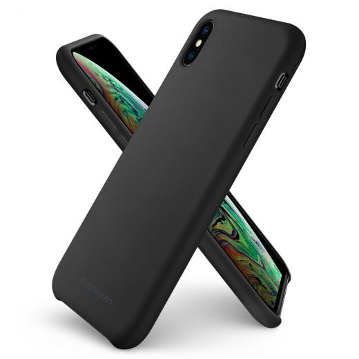 Чохол Spigen Silicone Fit Black для iPhone XS Max