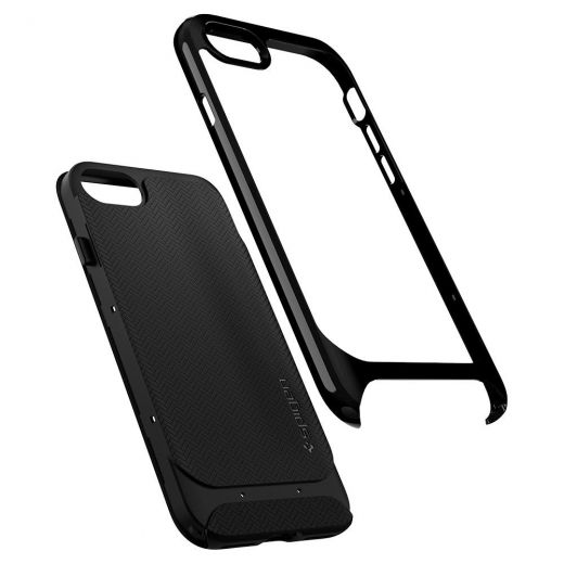 Чохол Spigen Neo Hybrid Herringbone Shiny Black (054CS22200) для iPhone SE (2020)