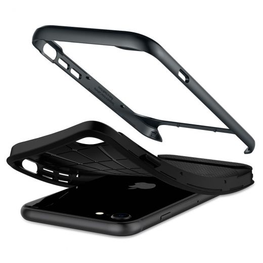 Чохол Spigen Neo Hybrid Herringbone Metal Slate (ACS00952) для iPhone SE (2020)