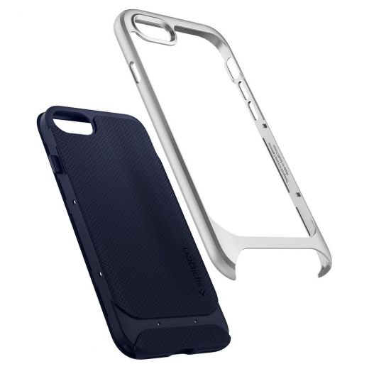 Чохол Spigen Neo Hybrid Herringbone Satin Silver (054CS22199) для iPhone SE (2020)
