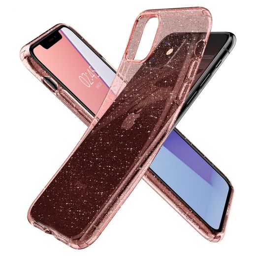 Чехол Spigen Liquid Crystal Glitter Rose Quartz для iPhone 11