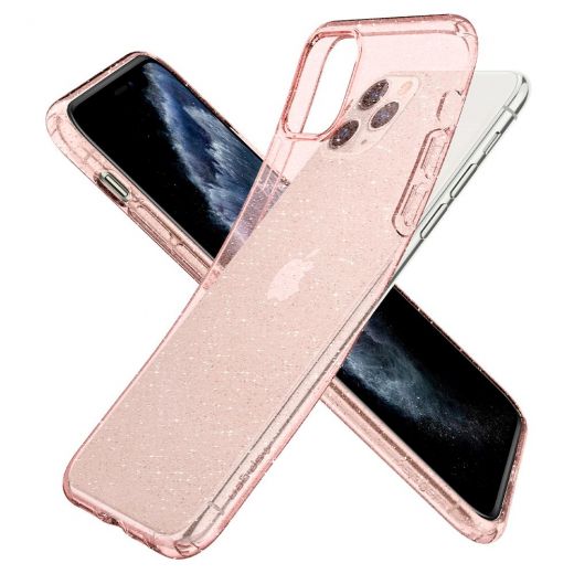Чехол Spigen Liquid Crystal Glitter Rose Quartz для iPhone 11 Pro Max