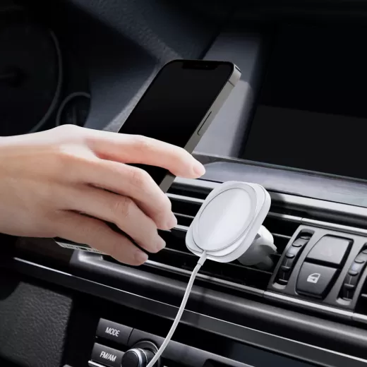 Тримач для телефонів в машину Spigen MagFit Car Mount для MagSafe White (ACP03163)