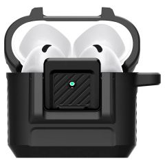 Защитный чехол с карабином Spigen Lock Fit Matte Black для Apple AirPods 4 (ACS09020)