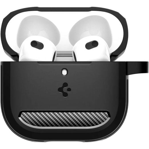 Протиударний чохол Spigen Rugged Armor Matte Black для AirPods 4 (2024) (ACS08642)