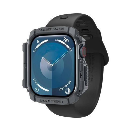 Противоударный чехол Spigen Rugged Armor Dark Gray для Apple Watch Series 10 (2024) 46мм (ACS08598)
