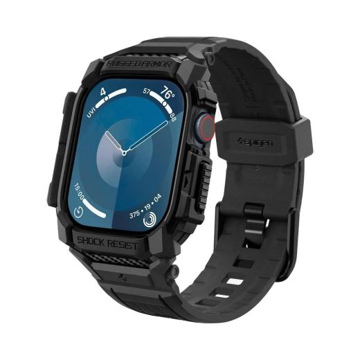 Протиударний чохол Spigen Rugged Armor Pro Matte Black для Apple Watch Series 10 (2024) 42мм (ACS08591)